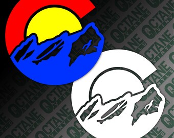 Colorado Decal, Colorado Sticker, Colorado Flag Sticker, Colorado Flag Decal