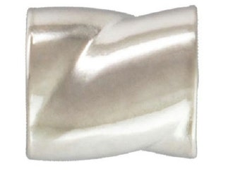 Sterling Silver .925 Crimps Twisted 2x2mm. Approx. 100 Pieces ~113TP~
