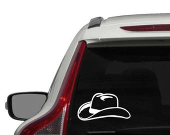 Cowboy hat decal | Etsy