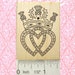 Scottish Luckenbooth Hearts Thistle Crown Rubber Stamp Wedding Engagement Valentine's Day Cards #431