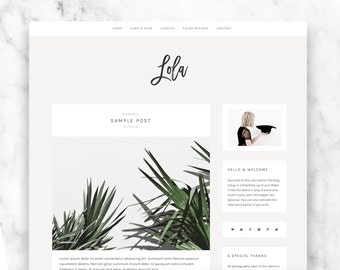 wordpress theme LOLA - responsive premade blog template - modern & minimalist design