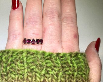 Rhodolite Garnet Sterling Silver Ring, Size 7