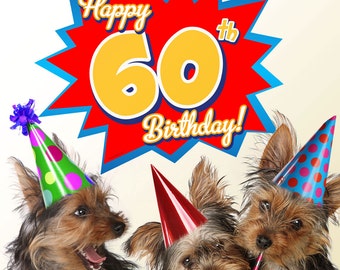 Happy 60th Birthday Party Wall Decal - #58003