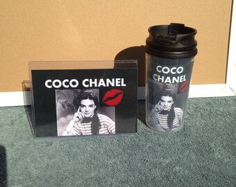 Coffee Mug Travel Cup Tumbler Custom Made Coco Chanel Photo Picture Queen Fridge Magnet Refrigerator