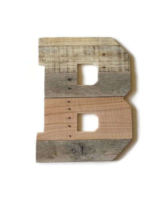 Wooden Letter B Large Rustic Wood Letter Rustic Home Decor