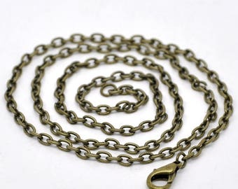 Chain 51 cm bronze chain 2x3mm
