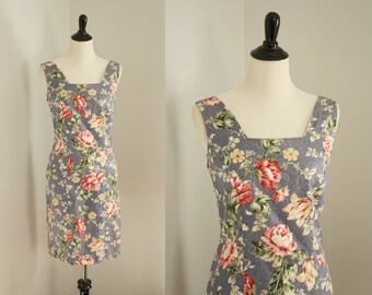 vintage floral dress | 1990s dress
