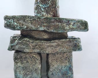 Large Raku Inukshuk