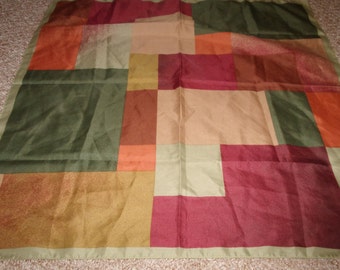 vintage ladies head scarf plaid