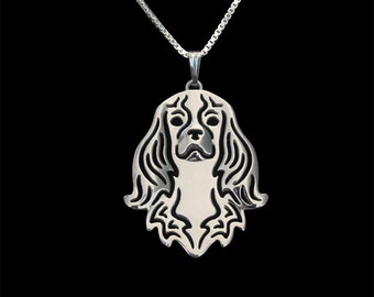 Cavalier King Charles - sterling silver pendant and necklace