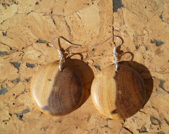 Earrings in acacia African boaca1
