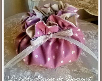 Moon Chambray purple pouch