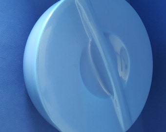 Vintage Hall China Covered Refrigerator Dish, Blue Leftover Bowl Made For Montgomery Ward Co.