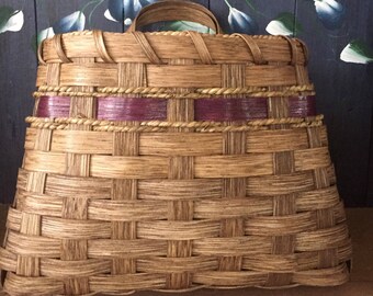 Handmade Basket, Large Pocket Basket, Wall Basket, Mail Basket, Hanging Basket, Flower Basket, Made in USA
