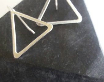 Sterling silver triangle shaped erings
