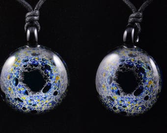 Borosilicate Glass Silver Galaxy Pendant