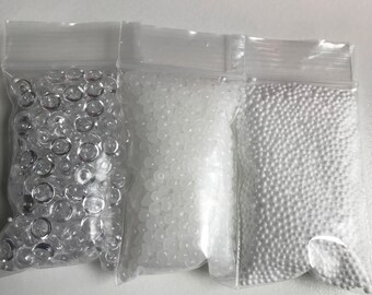 Fishbowl beads, Foam beads, Slushie beads. Perfect for any type of slime