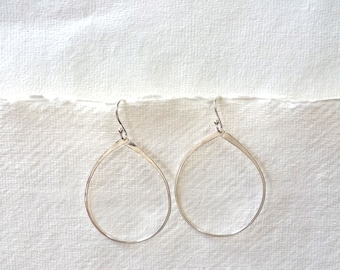 Silver Sundance Hoop Earrings, Silver Hoop Earrings, Sterling Silver Hoops