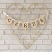 Card Box Garland Bunting for Wedding Sign fancy antique vintage style ribbon