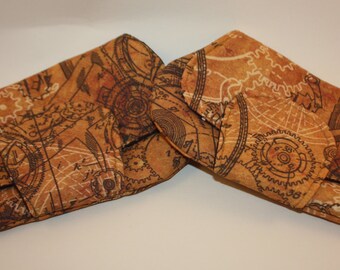 Steampunk Clockwork Pocket Clutch Bag