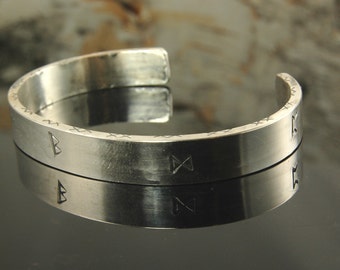 Viking rune cuff bracelet