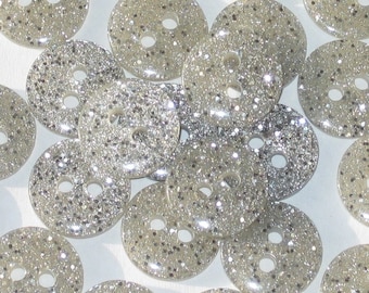 Lot 40 SPARKLE TWINKLE Silver Grey Vintage new Set Buttons