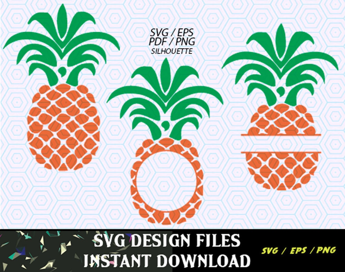 Download Pineapple SVG Monogram Frame file SVG Print & Cut monogram