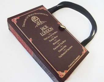 Book Purse Jack London Book Handbag Upcycled Book Bag Vintage Trendy Purse