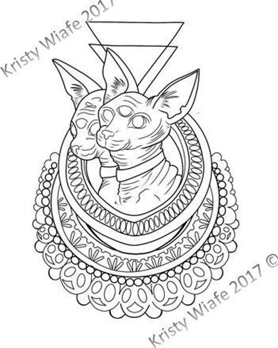 SINGLE PDF COLORING  Page  Hairless  Cats 