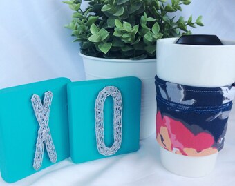 Lined coffee cup cozy/sleeve