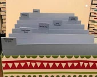 Greeting Card Storage Box with Design with Separators