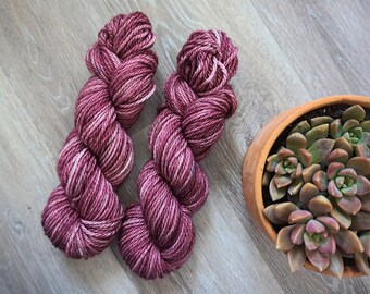 Cherry Soda/ Hand Dyed Yarn/ Plush- Bulky/ 100% Superwash Merino Wool