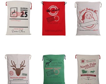 BLANK Santa Sacks, Canvas Sack, Christmas Sacks