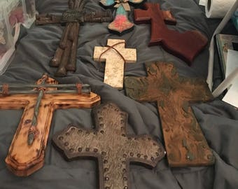 Lot of Crosses for Decoration Mixed Media Arts and Crafts