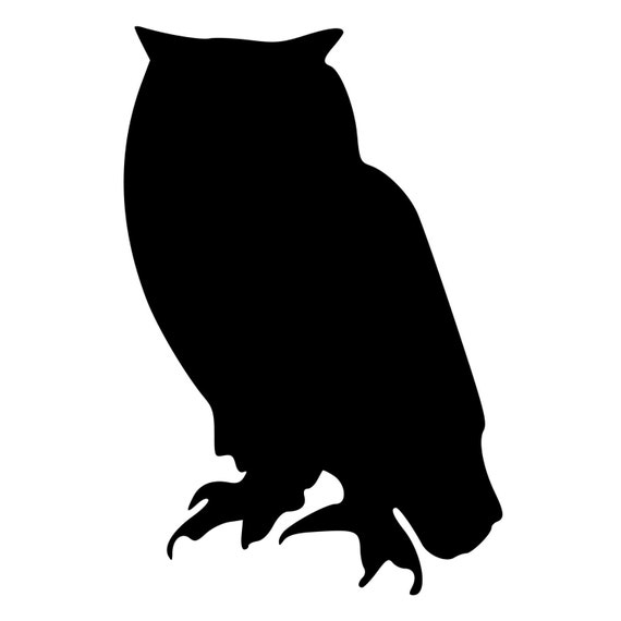 Owl Silhouette Die-Cut Decal Car Window Wall Bumper Phone