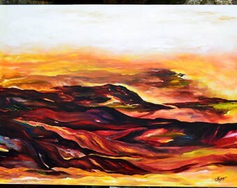 Abstract Acrylic painting OOAK