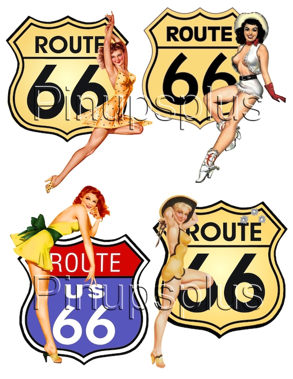 Sexy Pinup Girl Guitar Waterslide Route Decals