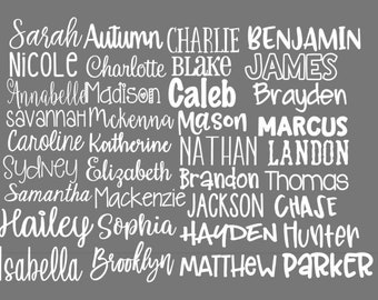 Name Decal | Vinyl Name Decal | Name Sticker | Vinyl Decal | Word Decal | Personalized Name Decal | Word Vinyl Decal | Any Word Decal