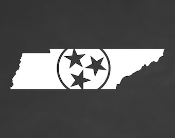 Tennessee Tristar Vinyl Die-Cut Decal Sticker - Car TruckYeti