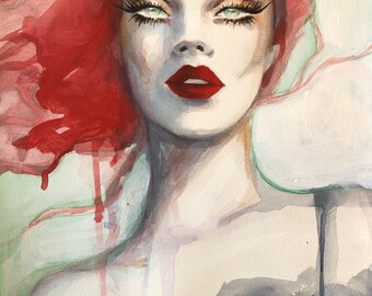 Original Artwork Mermaid inspiration Acrylic Painting