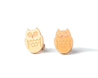 Acrylic Owl Stud Earrings