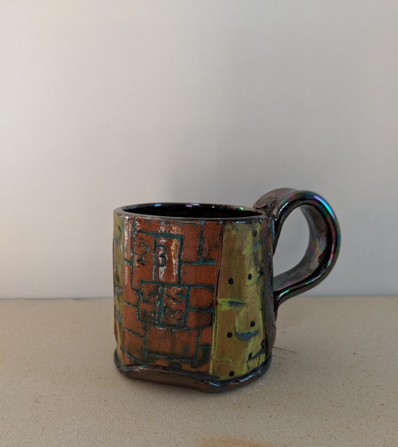 Handmade Ceramic Mug with Numbers
