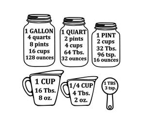 Download Measuring cups svg | Etsy