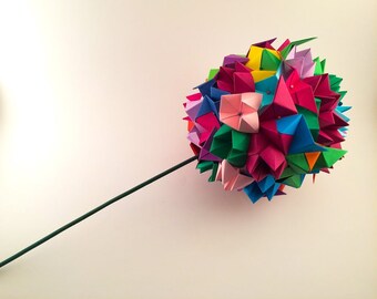 Multicolored Origami Topiary