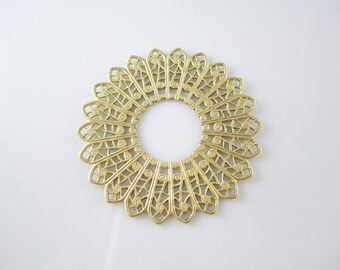 Raw Brass Filigree Ring Brass Jewelry Making Ring Brass Oxidized Jewelry Findings Ring 43mm (1 pc) 89V7