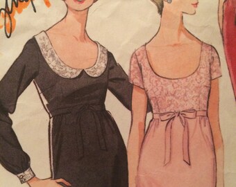 Rare Empire Waist Dress Pattern---McCalls 8010