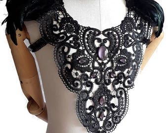 Necklace, collar, lace, shoulders, springs, WGT, Mera Luna