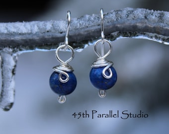 Sterling Silver Lapis Earrings, Blue Earrings, Lapis Earrings, Lapis Lazuli Jewelry, Lapis Lazuli Earrings, Lapis Earrings, Lapis Lazuli