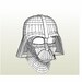 Darth Vader helmet Star Wars 1:1 Full scale Life-size DIY printable paper model pattern. Cosplay. Paper party mask. Papercraft template