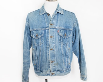 Vintage LEVI'S Denim Jacket - 1990s Blue Jean Jacket - Large 44